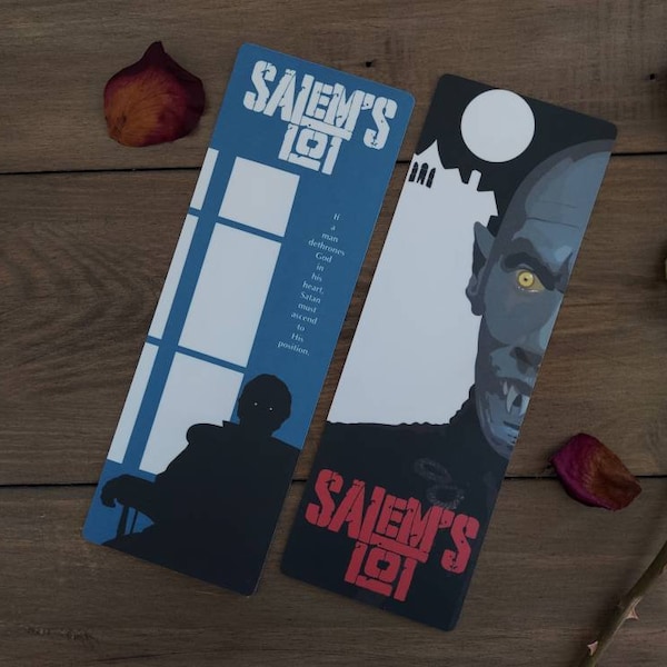 Double Salem's Lot Bookmarks, Digital Download Only, Stephen King, Kurt Barlow, Horror Bookmark, Vampire Bookmark