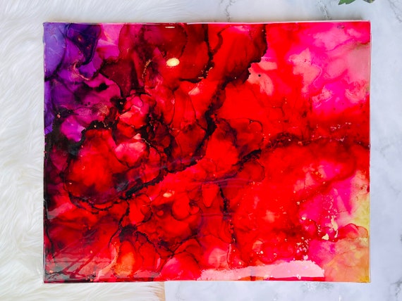 Alcohol Ink / Resin Art / Resin Painting / Alcohol Ink Paintint/ Wall Art /  Modern Art / Home Decor/ Sold but Custom Order Available 