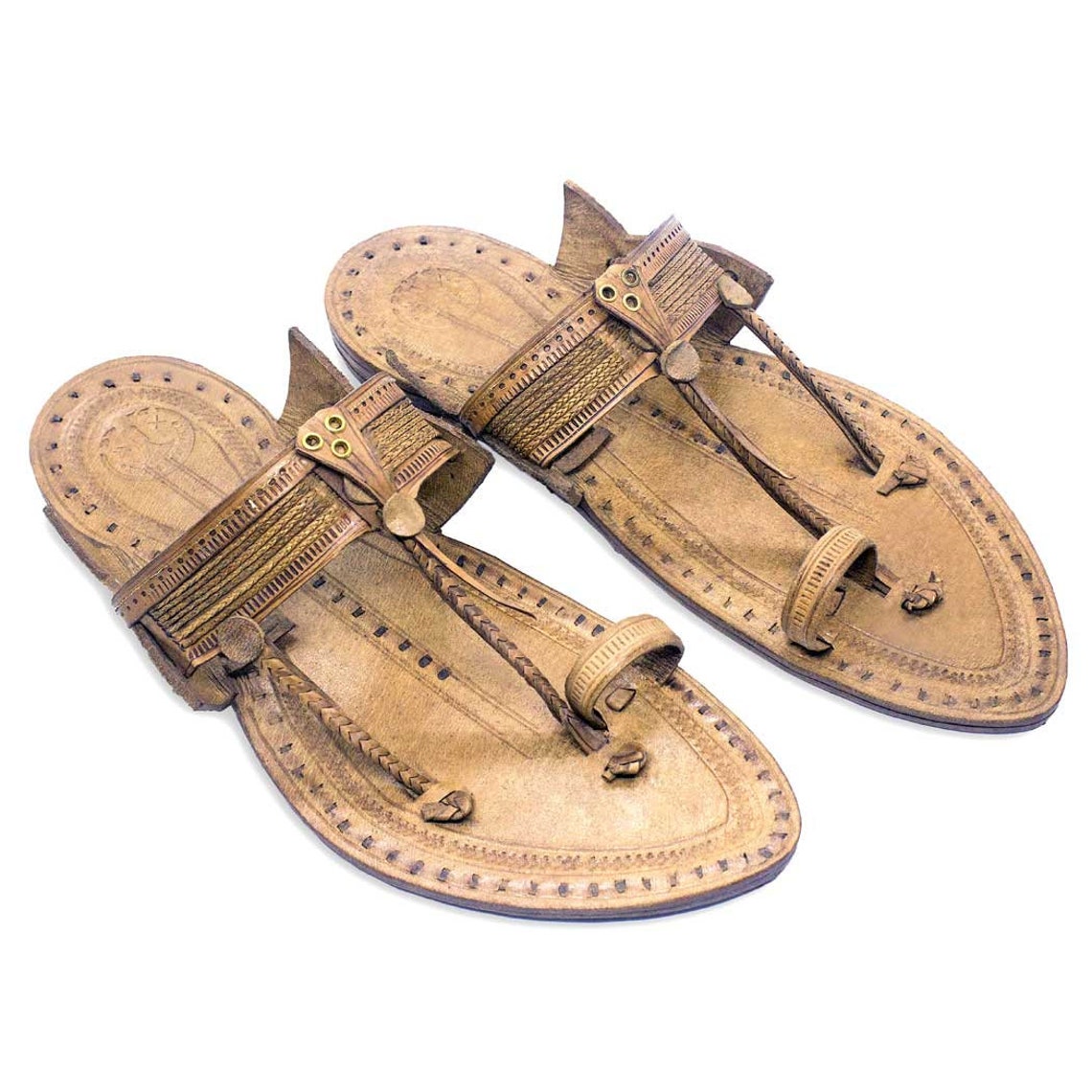 Men's Kolhapuri Handmade Leather Chappal / Sandal / T Etsy