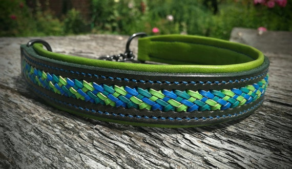 Kangaroo leather top dog collar
