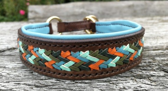 Kangaroo leather hotsell dog collar