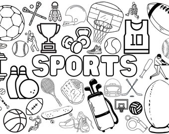 Kids Playing Sports Coloring Pages
