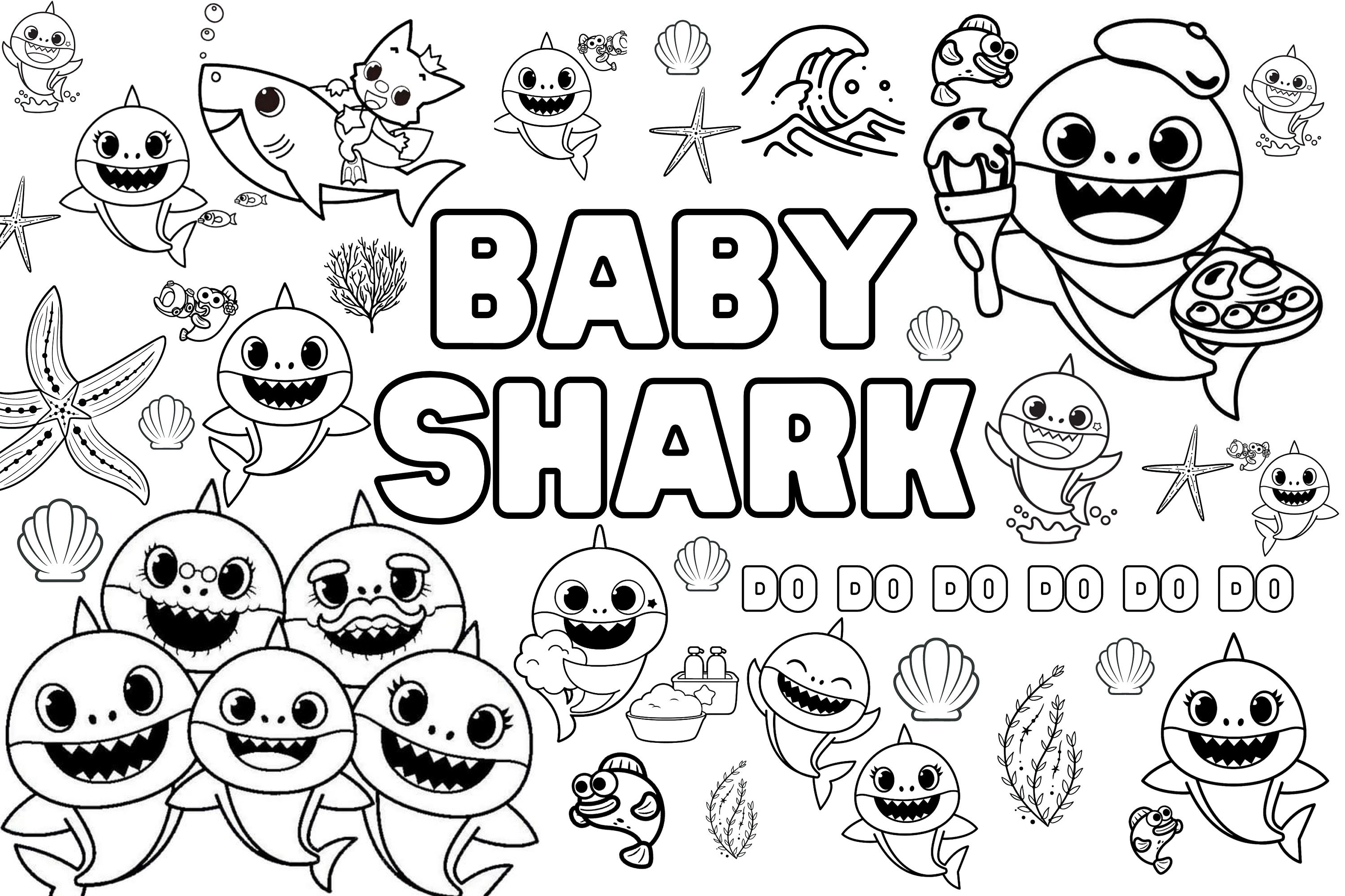 Baby Shark Coloring Page Ubicaciondepersonascdmxgobmx | Images and