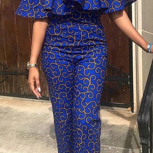 African Print Jumpsuit/Ankara Jumpsuit/African Clothing/African Women Fashion/African Fashion/Ankara Fashion/Ankara Clothing/Ankara