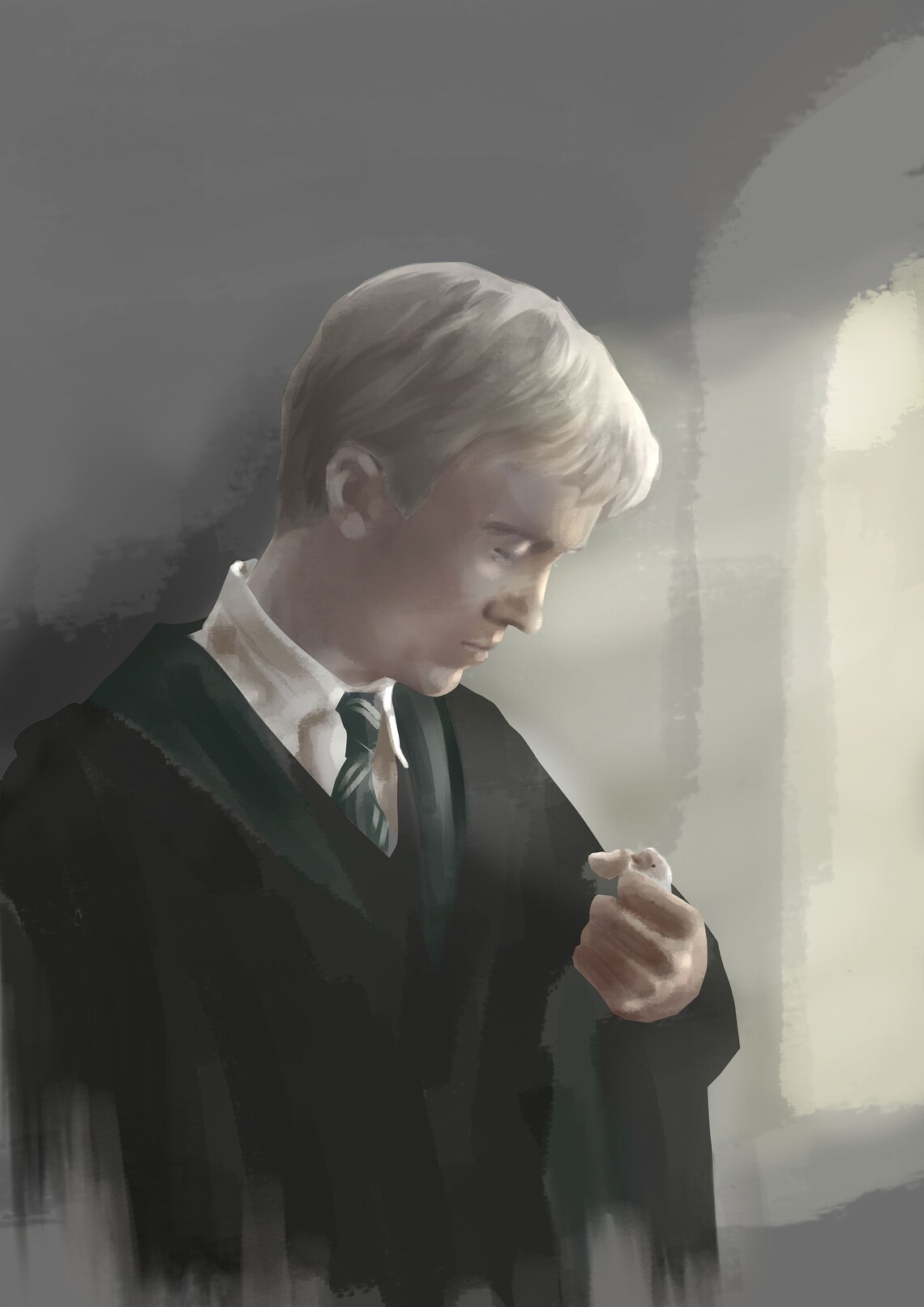 Draco Malfoy fixing the Vanishing Slytherin décor Etsy