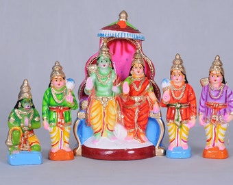 7" Ramar Pattabishekam Set Golu Dolls / Bommai / Bommulu