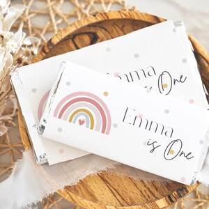 Rainbow Chocolate Bar Wrapper | Candy Bar Wrapper Template | Custom Birthday Favour | Instant Download | Printable | Edit in Canva | DIY