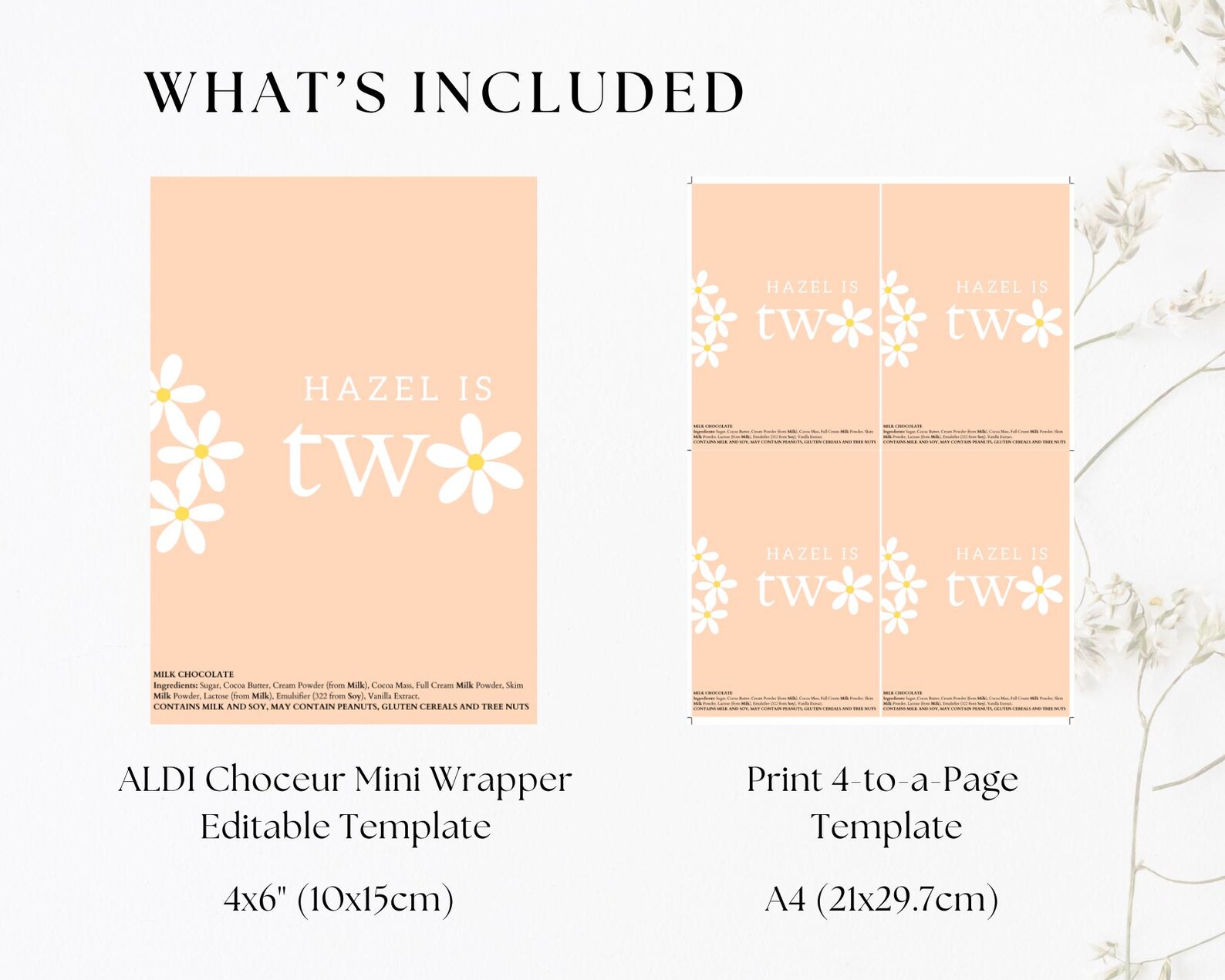 Minimal Chocolate Bar Wrapper Printable | Candy Bar Wrapper Template ...