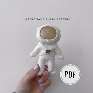 Astronauta felpa patrón de costura adorno espacial kawaii felpa astronauta sistema solar astronauta adorno divertido diy niño vivero adorno único