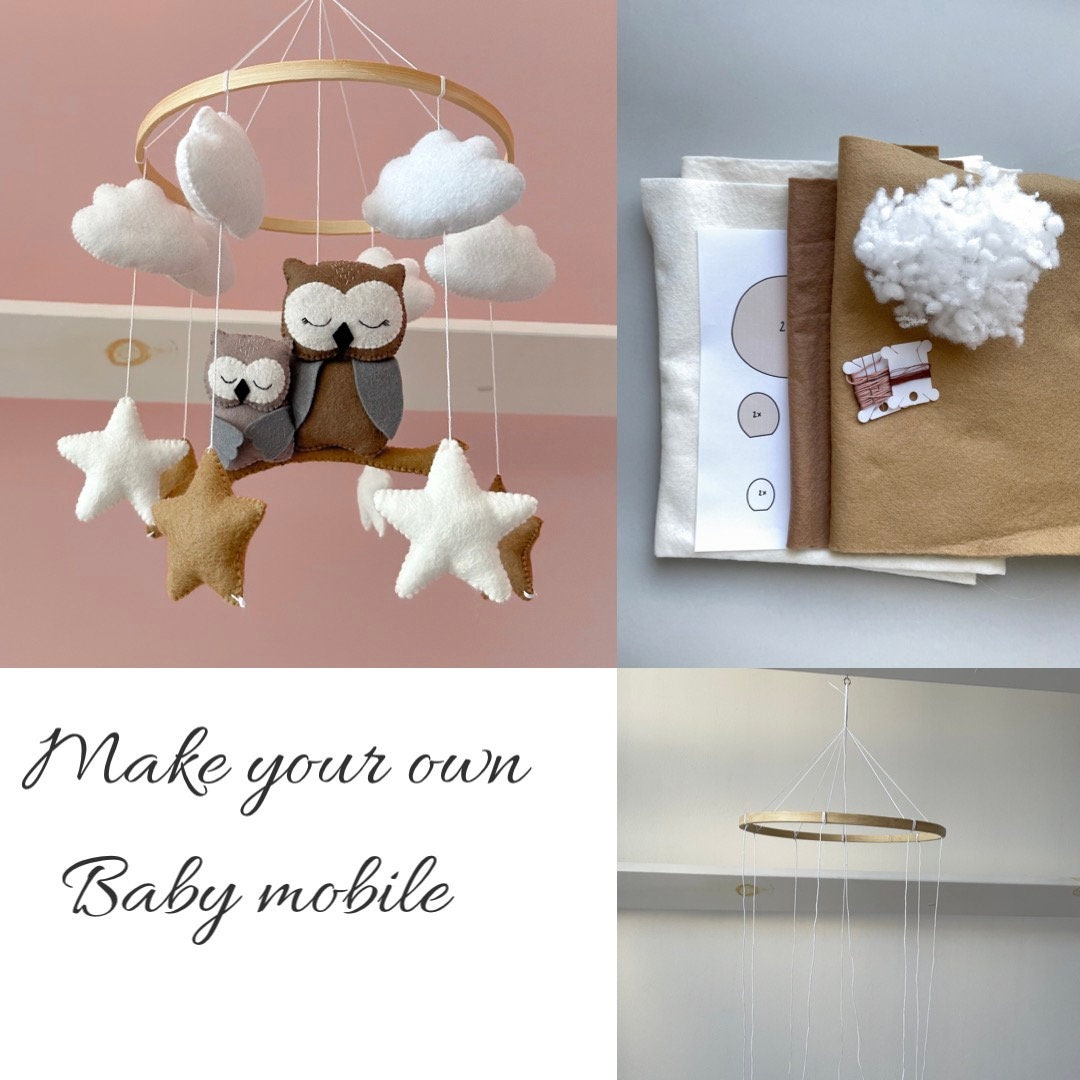 Make Your Own Woodland Baby Mobile Handmade Diy Kit Crib Mobile Nursery ...