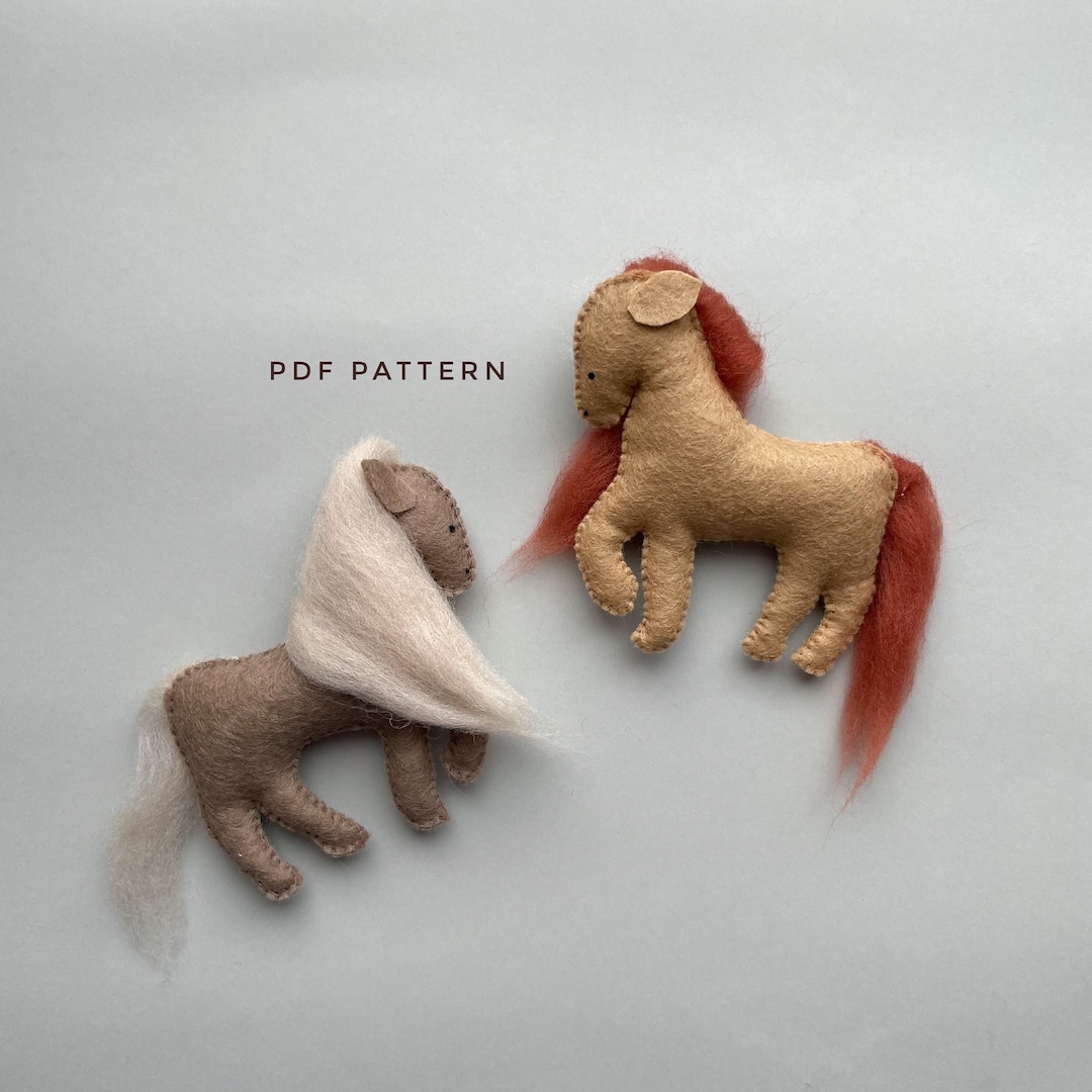 Horse Ornament Pdf Felt Pattern Rocking Horse Felt Ornament Woodland ...