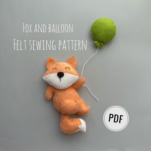 Rävprydnad pdf filt sömnadsmönster kawaii plyschräv plysch fyllningsleksak skogsdjursprydnad söt plysch filtprydnader rolig leksak