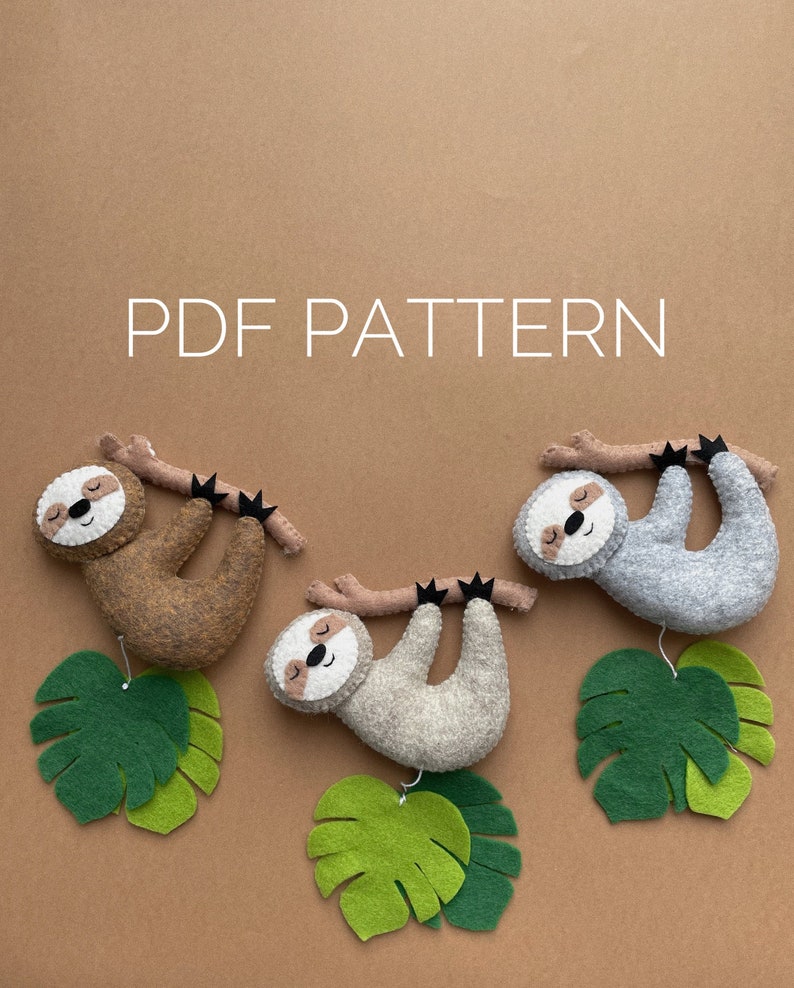 PDF Pattern Sloth Easy Pattern Sloth Digital Download Sloth | Etsy