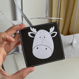 Cartões sensoriais preto e branco de alto contraste para bebês, download digital de flashcards Montessori, brinquedo de desenvolvimento para recém-nascidos, presente para chá de bebê imagem 7