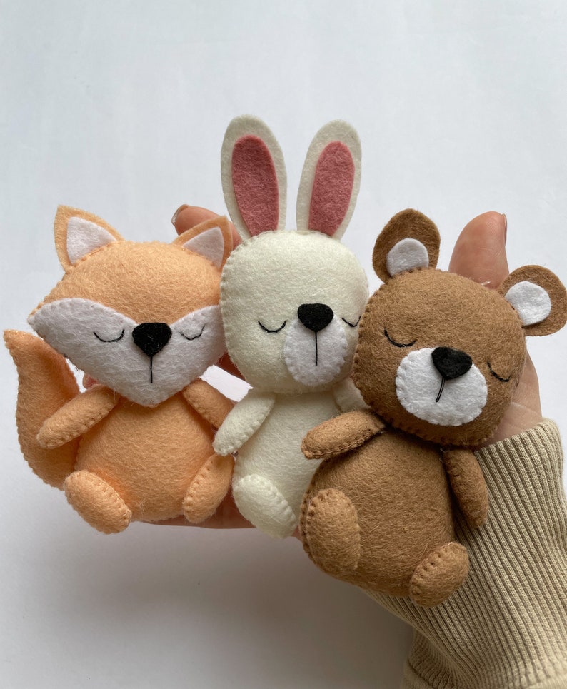 Felt Woodland Animals PDF Pattern DIY Baby Mobile Pattern Felt Etsy