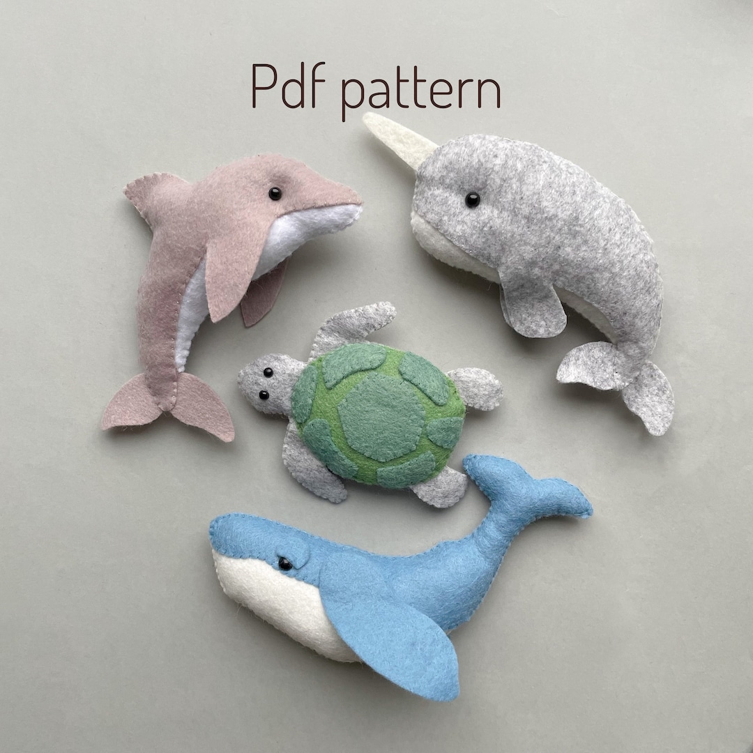 Per R Set di 4 ornamenti nautici in feltro modello PDF modello mobile per ...