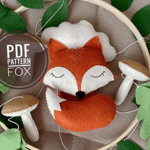 Fox PDF Pattern,Woodland nursery pattern, Plushie pattern, fox plush pattern, DIY Fox,woodland creatures,animal plush pattern,forest pattern