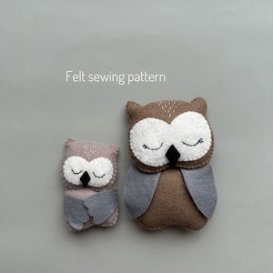 Owl ornament plushie felt pattern woodland animals pattern DIY plush toy baby ornament wooden owl seamless pattern cute plush