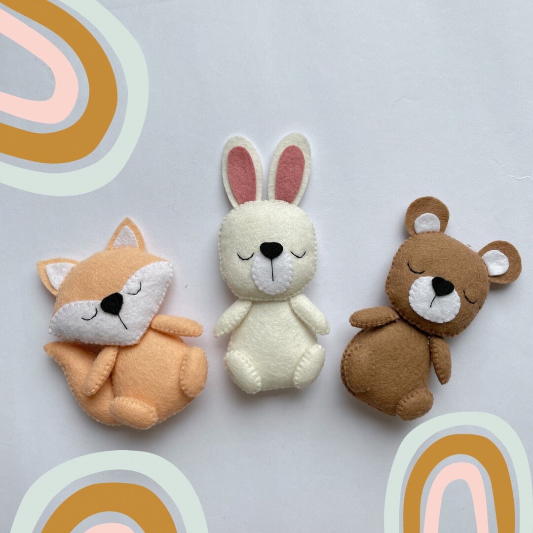 Felt Woodland Animals PDF Pattern DIY Baby Mobile Pattern Felt Etsy