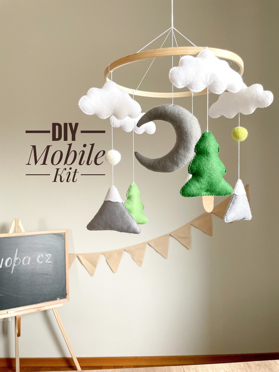 Make Your Own Baby Mobile Kitsewing Patterncraft Kitfelt Etsy