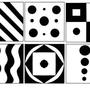 Cartões sensoriais preto e branco de alto contraste para bebês, download digital de flashcards Montessori, brinquedo de desenvolvimento para recém-nascidos, presente para chá de bebê imagem 4