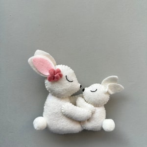 Bunny Plush Felt Sewing Pdf Pattern Cute Ornament Woodland Animal ...