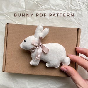 Easter Bunny PDF Pattern,easter decor,plush bunny pattern,Digital Download,felt animals,Cute easter bunny,Easy pattern, easter home decor
