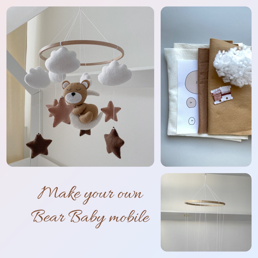 Make Your Own Baby Mobile Craft Kit Diy Mobile Kit Do It Yourself Bear ...