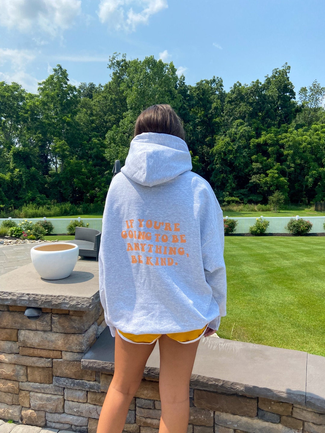 Be Kind Hoodie Oversized Sweatshirt Summer Hoodie Etsy