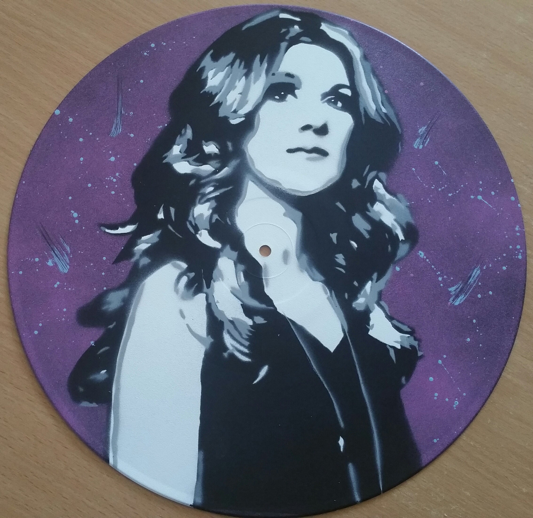 Céline Dion - Peinture sur Vinyle 33 Tours Spray Vinyl Record Art
