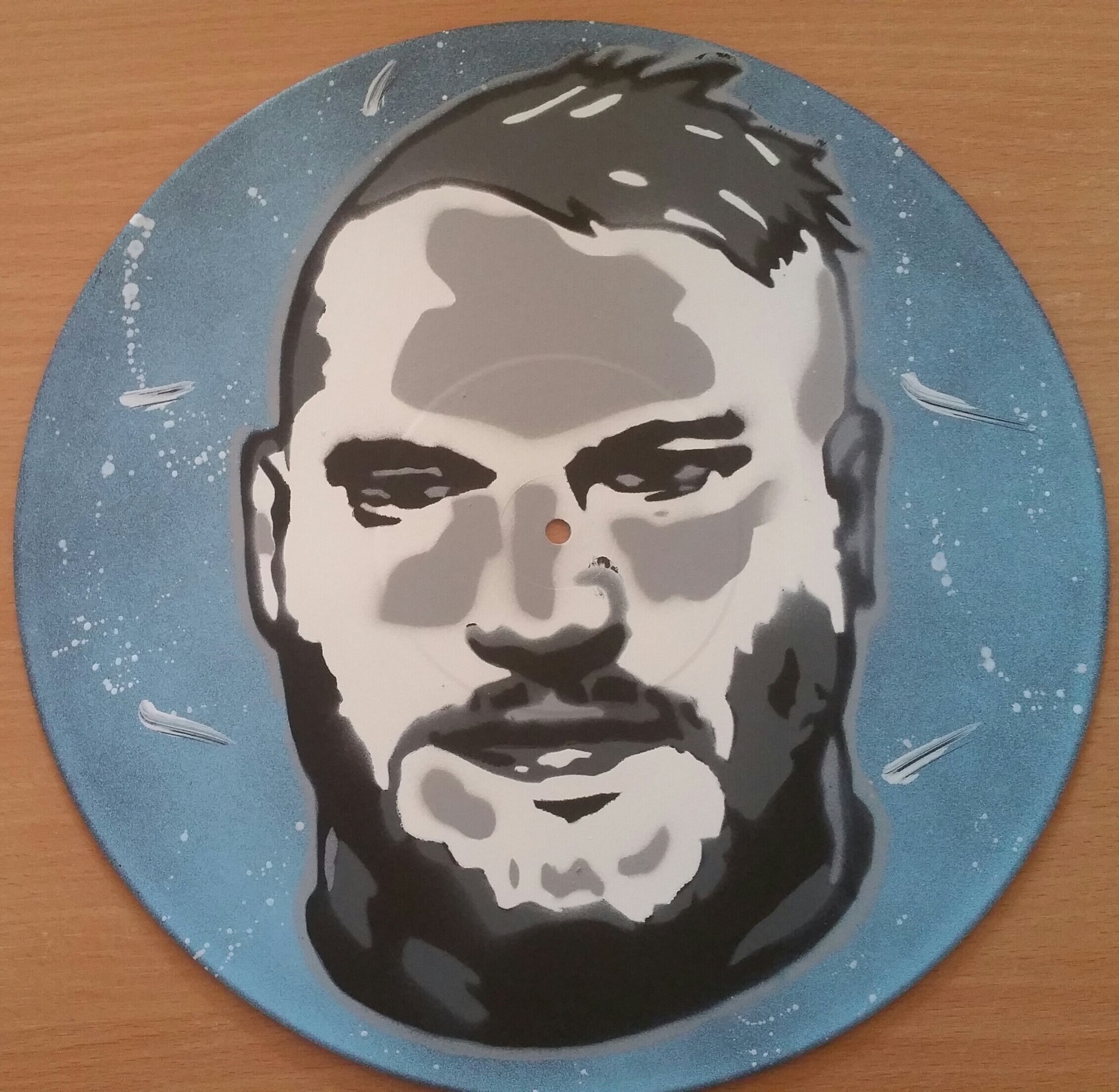 Jul - Peinture sur Vinyle 33 Tours Spray Vinyl Record Art