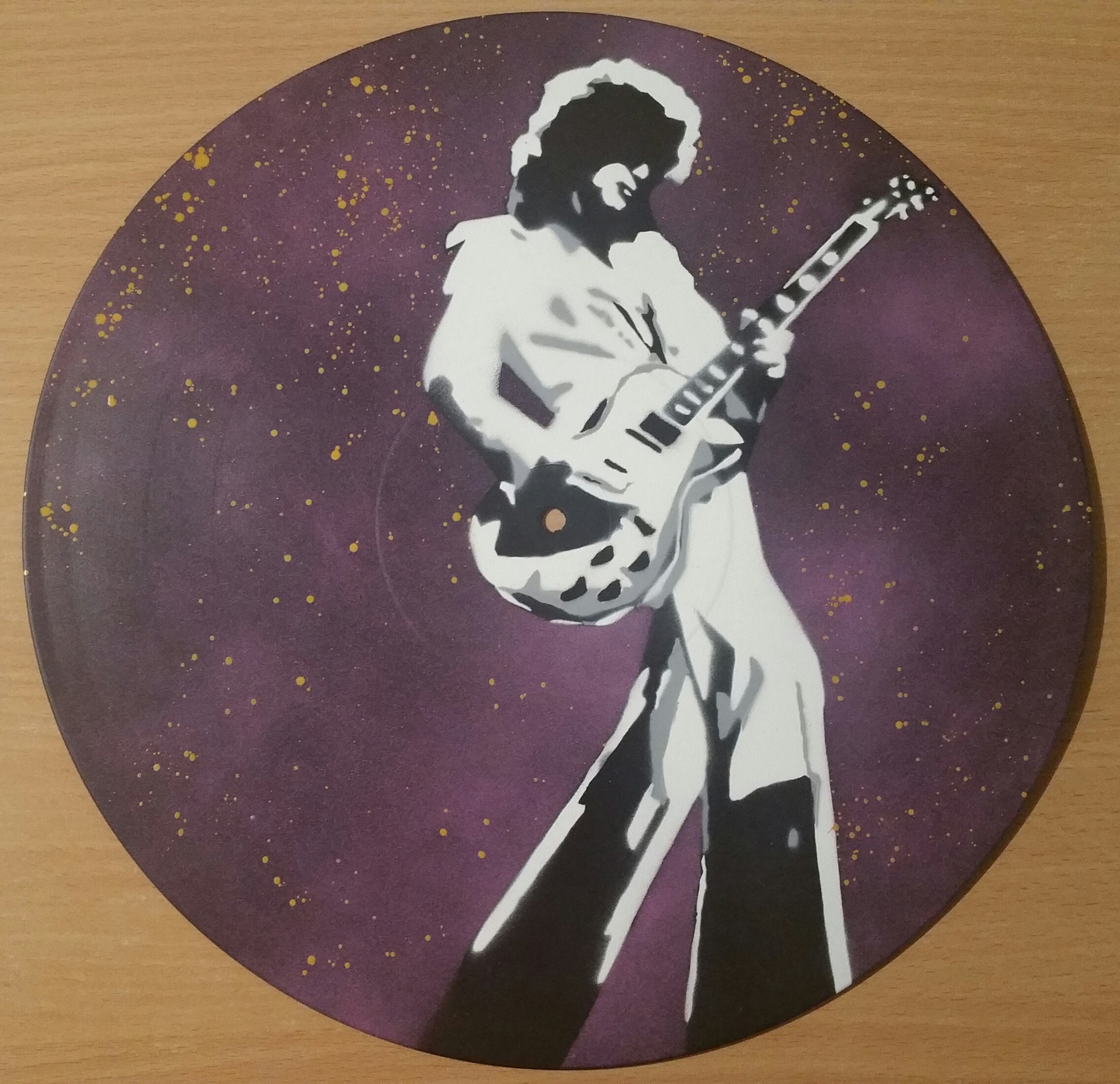 Robert Plant - Peinture sur Vinyle 33 Tours Spray Vinyl Record Art