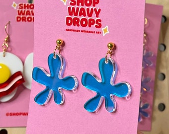 Iridescent Splat Acrylic Earrings