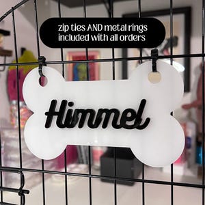 Picture of Crate Name Plate, Personalized Kennel Name Plate, Custom Dog Crate Name ...