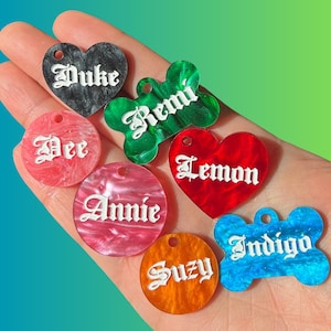 Custom Alternative Pet ID, Personalized Spooky Pet Tag, Gothic Pet Tag