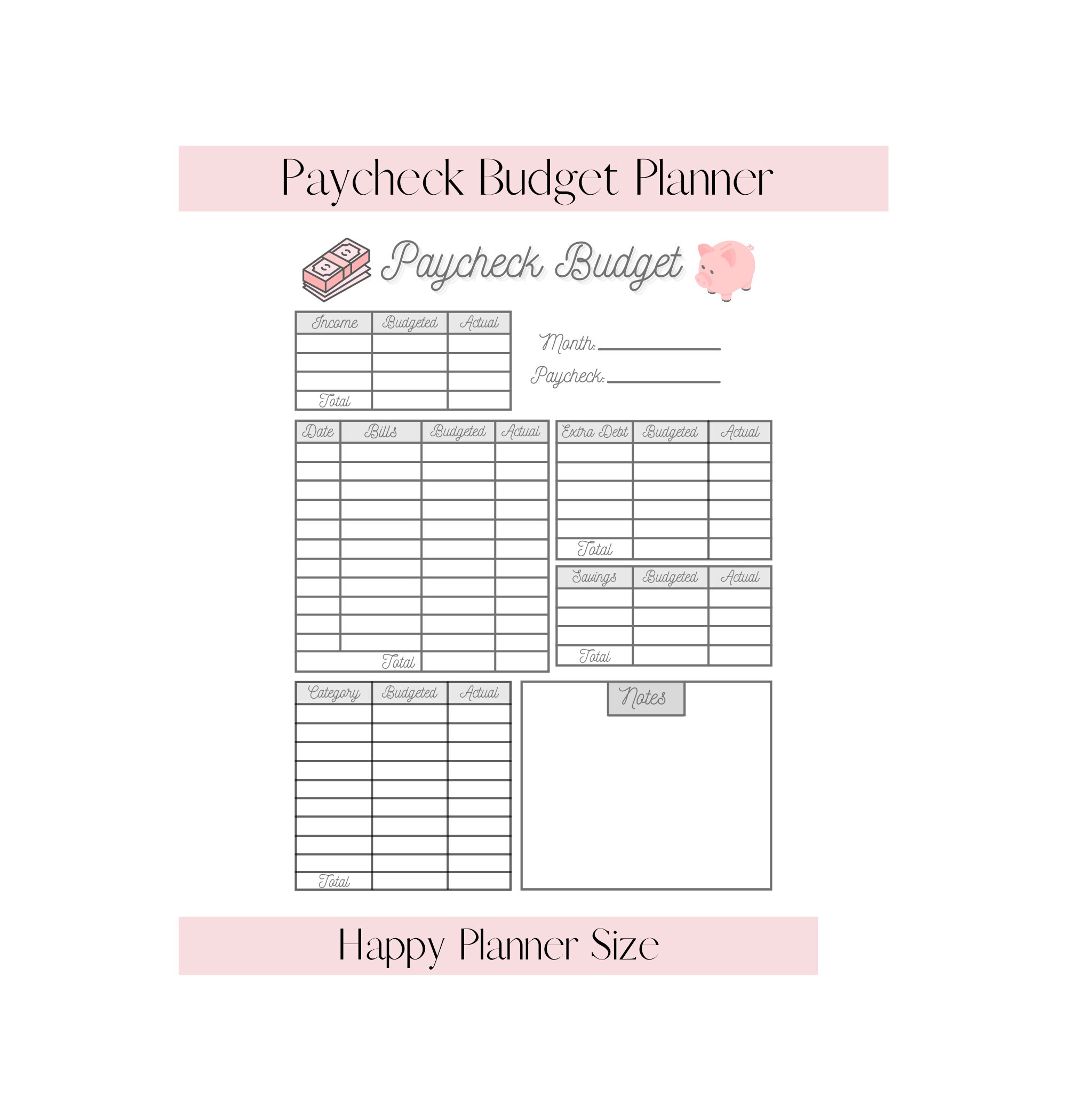 printable-happy-planner-paycheck-budget-sheet-planner-tracker-weekly-and-bi-weekly-classic-happy-planner-bullet-journal-budgeting-etsy for Free Happy Planner Budget Printables Printable Happy Planner Paycheck Budget Sheet | Planner Tracker | Weekly and Bi-weekly | Classic Happy Planner | Bullet Journal Budgeting - Etsy for Free Happy Planner Budget Printables