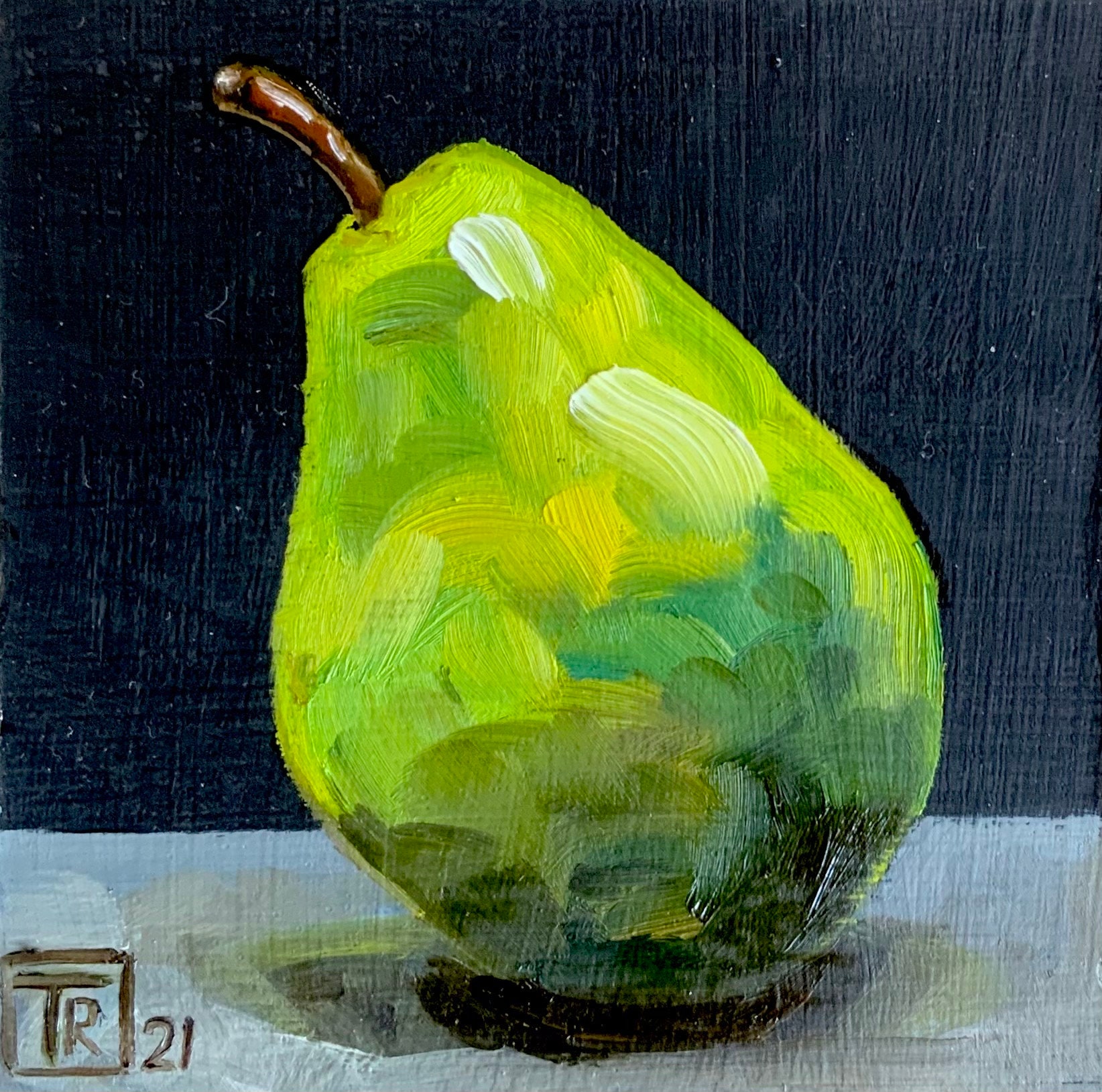 Red Apple Oil Painting Fruit Original Art Food Artwork Still Etsy