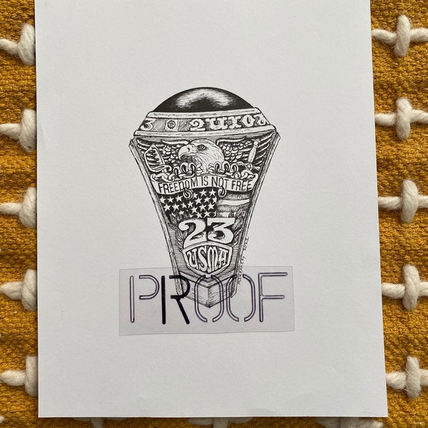 USMA Class of 2023 Ring Print, Artist Signed and Numbered