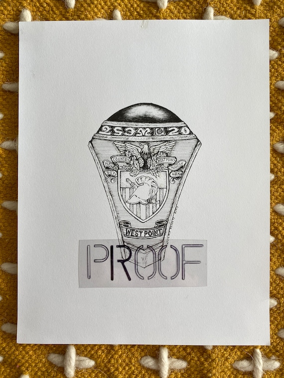 USMA West Point School Crest Ring Print