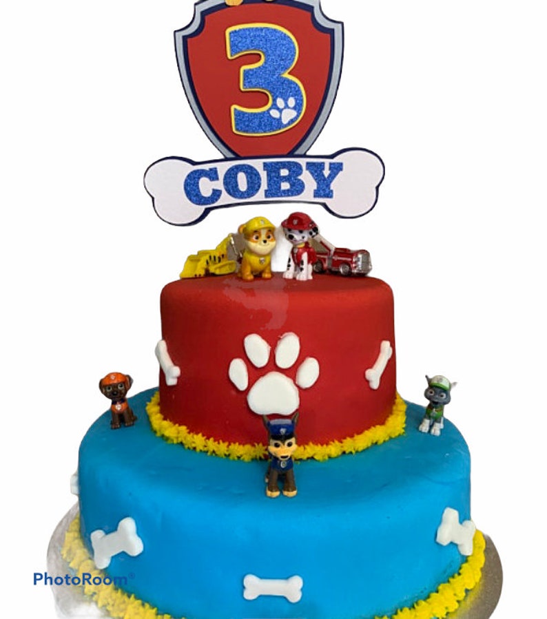 Disney PAW PATROL Set of 10 Cake Toppers Etsy UK