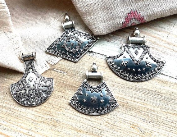 Sterling silver ethnic pendants 925, VINTAGE trib… - image 1
