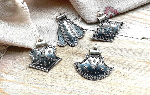 Sterling silver ethnic pendants 925, VINTAGE trib… - image 8
