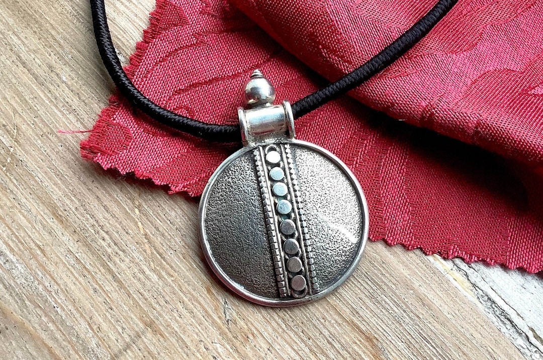Vintage Silver Pendant 925 TESTED Solid Silver Ethnic Indian Etsy UK