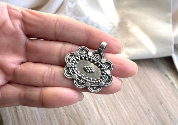 Vintage silver pendant, 925 Sterling silver triba… - image 3