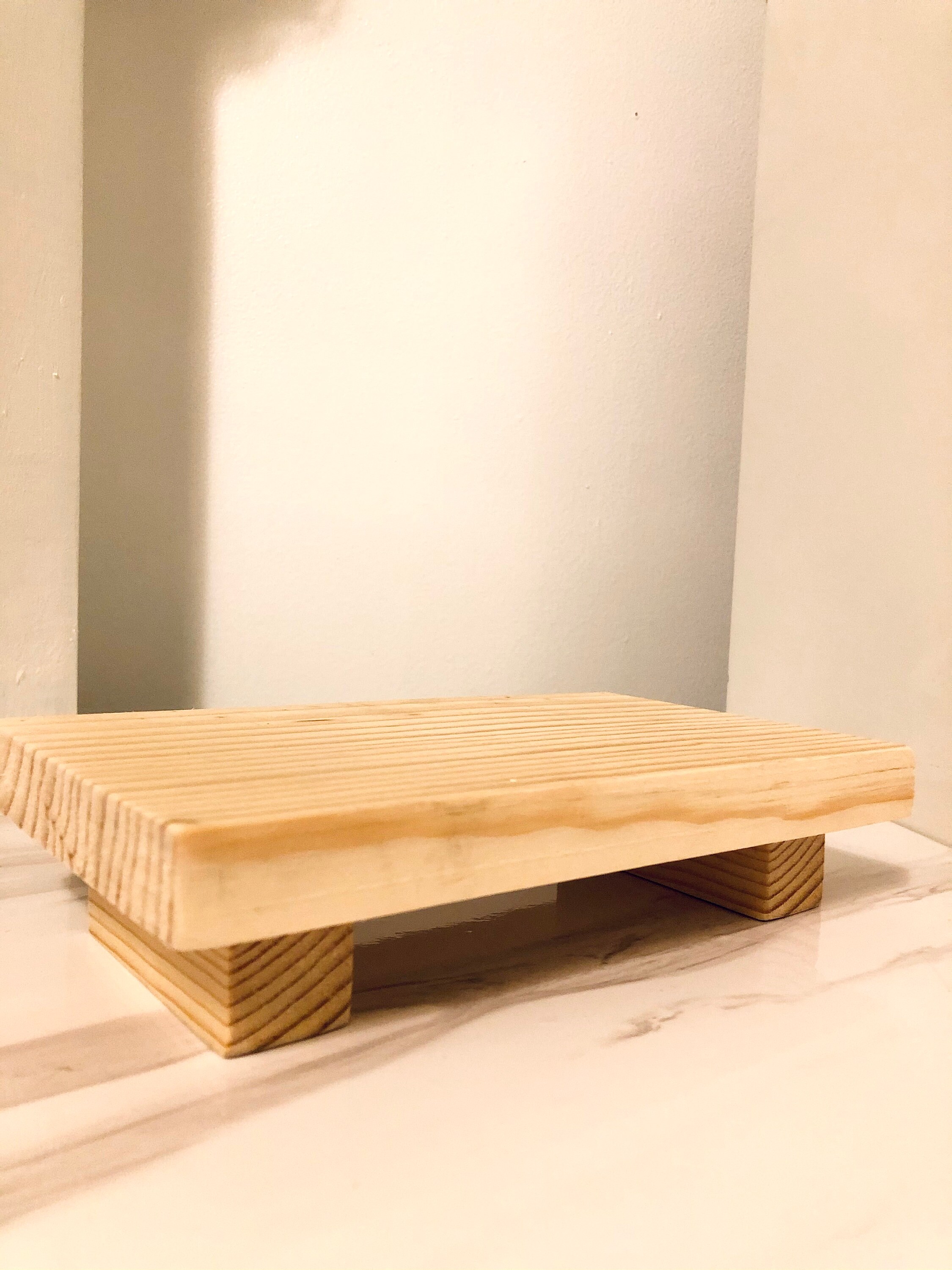 Counter Wooden Tray Rectangle Wooden Riser Stand Wood | Etsy