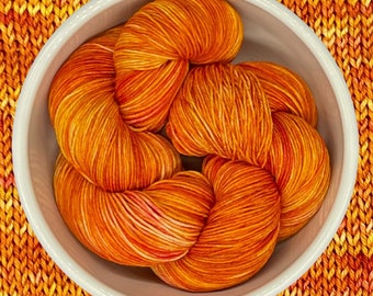 Pumpkin Spice - Variegated Hand Dyed Yarn