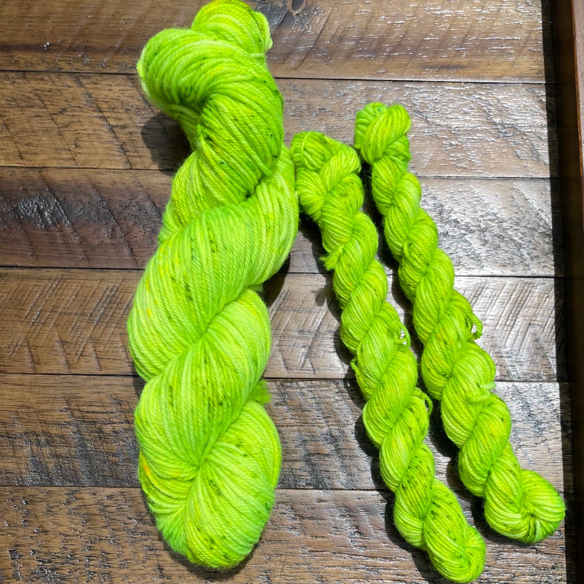 Green Frog Hand Dyed Yarn One in the Caterpillars and Etsy