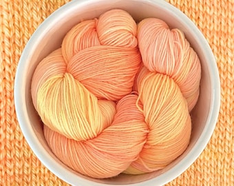 Orange Sherbet - Variegated Hand Dyed Yarn