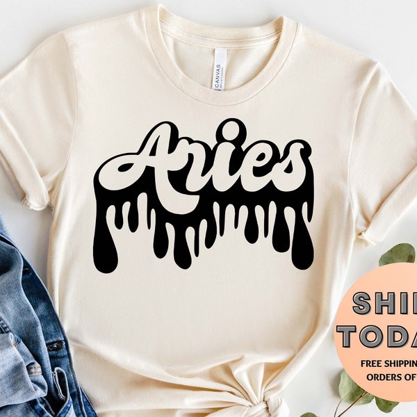 Retro Aries Shirt, Aries Astrology Tee, Aries T-Shirt, Gift for Her, Aries Zodiac Shirt, Aries Birthday Gift, Astrology Shirt, Horoscope Tee