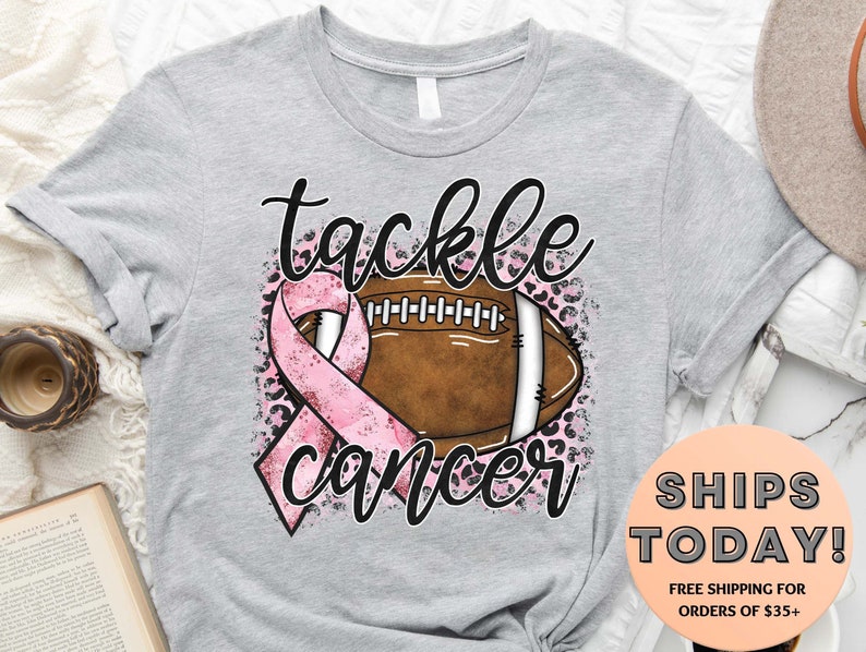Tackle Breast Cancer Shirt, Breast Cancer Awareness, Breast Cancer T-Shirt, Breast Cancer Shirt, October Shirt, Football Shirt Bild 6